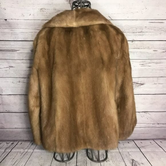 AJ Ugent Autumn Haze Emba Natural Brown Mink Coat - Picture 9 of 16